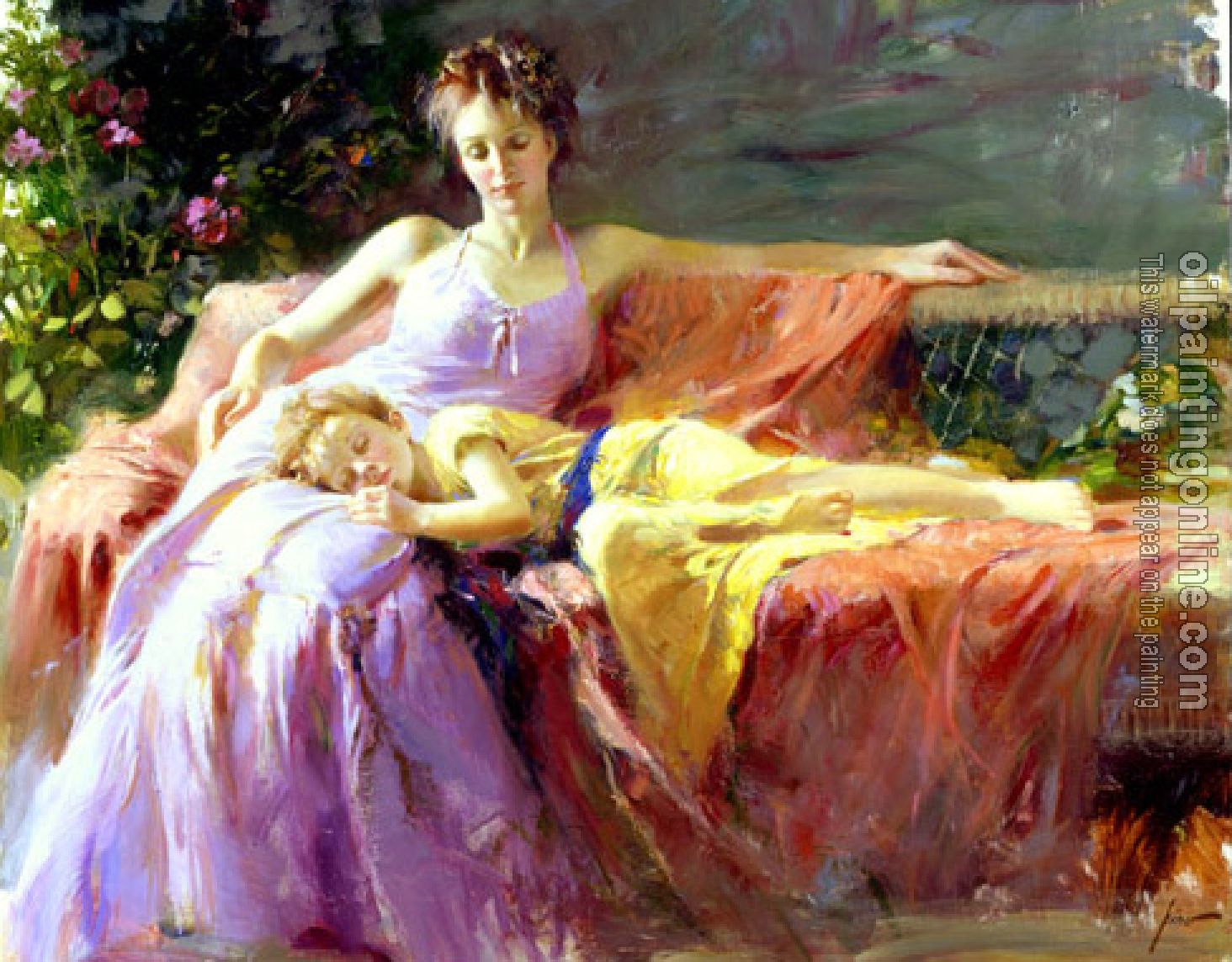 Pino Daeni - Impression oil painting.